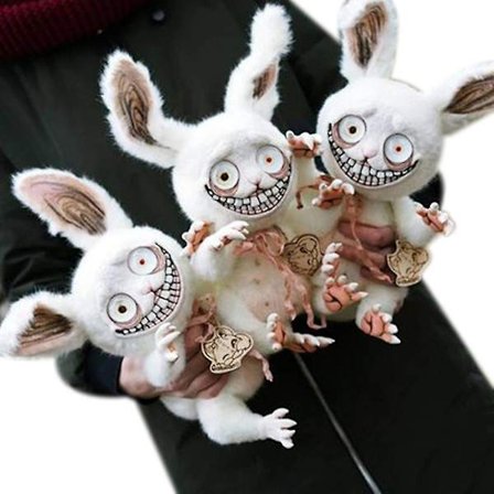 Påskehare Skrekk Utstoppet Kanin Skummel Dukke Kreative Dekorative Gaver Til Barn