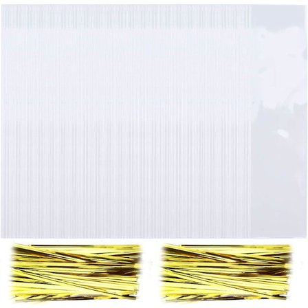 Cellofanpåsar 200 st, Transparenta Cello Godispåsar, OPP Plastpåsar, Festfavoritpåsar, Presentpåsar, Bageri, Födelsedag, Kakor, Godis, Dessert Med