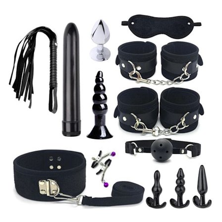 Fängselset Vuxenleksaker BDSM Bondage Set Nybörjare Sexleksaker