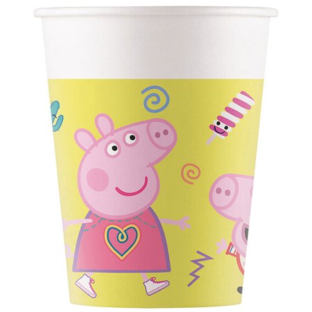 Greta Gris Pappersmugg 8-pack - Greta Gris Kalas - Kalaslagret.se