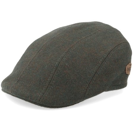 MJM Hats - Verde flatcap Boné - Maddy El Eco Merino Wool Loden Flat Cap @ Hatstore