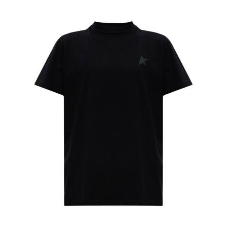 Golden Goose Cotton T-shirt with logo Sort, Dame T-shirts