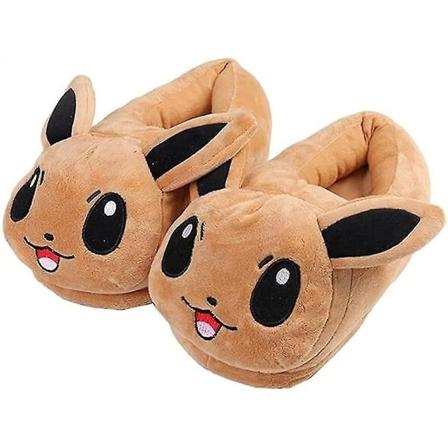 Piirretty Ruskea Söpö Eevee Plussi Tossu Kotitossu Anime Puuvilla Tossu Talvitossu (FMY)