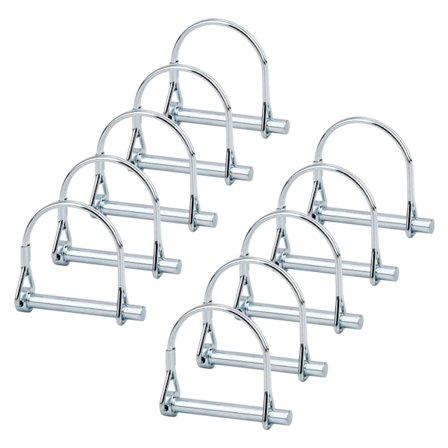 10 stk låsesplint, 1/4" rund trådskaft låsesplint - Pto-pin sikkerhets C