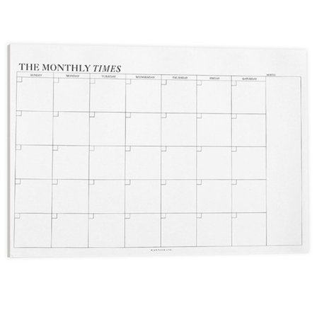 Månedlig planlegger, To Do List Månedlig planleggerblokk, Månedlig veggplanlegger med 60 sider Riv av ark, Månedlig planleggeragenda