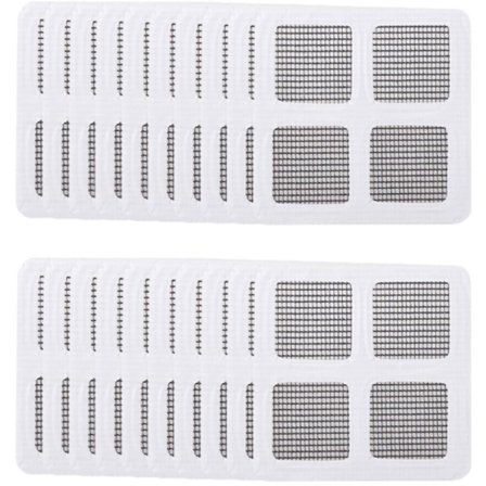 Reparasjonstape for vindusskjerm - 20 ark - 10 cm x 10 cm - Reparasjon av vindusskjerm - Selvklebende reparasjon av dør- og vindusskjerm