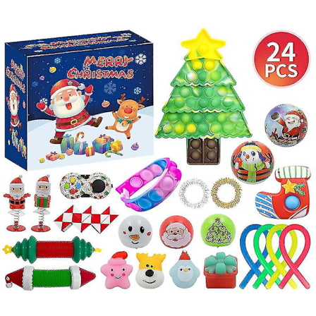Jul Adventskalender Nedräkning Fidget Sensorisk Leksak Blind Box Barnens Julgåva