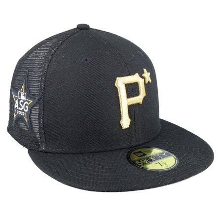 New Era - MLB Zwart fitted Cap - Pittsburgh Pirates MLB All Star Game 59FIFTY Black Mesh Fitted @ Hatstore