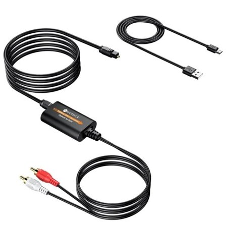 Profesjonell Digital Analog Lyd Konverter Optisk Toslink til RCA Audio Adapter Hann Konnektor DAC Konverter