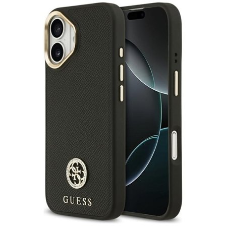 Guess Grained Strass Logo MagSafe-etui til iPhone 17 - sort