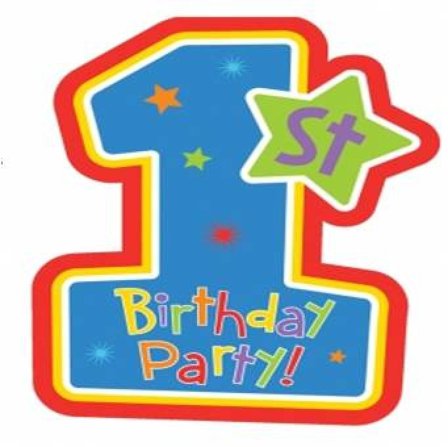 "1-årsdag i blått" 1-årsfeiring i blått invitasjonskort 8-pakke "1-årsdag i blått"