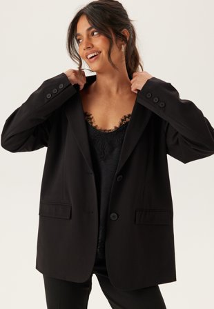 Bubbleroom - Suit Blazer - Black - Kläder