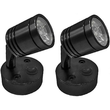 12V LED-lampor Husbil, Väggspot Läslampa Bil Husvagn Båt Interiörlampa Husbilslampa med Strömbrytare Kallvit-WELLNGS