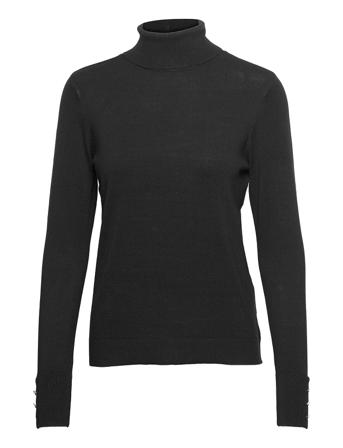 Vijeneve Button L/S Knit Top/Su Black Vila