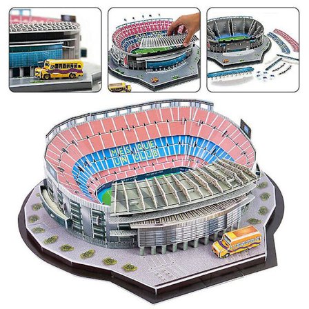 Barcelona Camp Nou Stadion 3D Puslespill Fotballklubb Jigsaw Modell Spania Esket [HK]