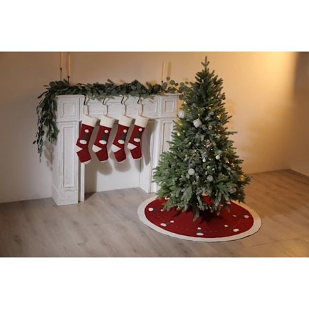 /EA/ Lila röd 3D frotté julhatt träd kjol 122cm och tjock Chri