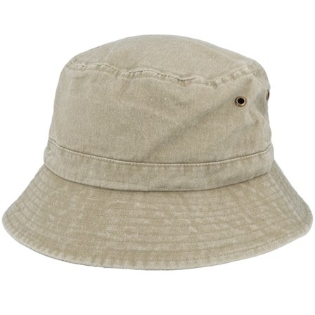 Jaxon & James - Beige bucket Cappello - Packable Cotton Khaki Bucket @ Hatstore