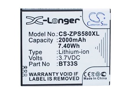 Batteri for smarttelefon, mobil for ZOPO ZP580, 6580