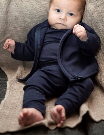 Smallstuff Body Ls, Navy Drop Needle, Merino Wool - Blue - 92