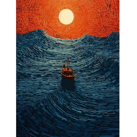 Fantasy Hav Diamantmaleri Sæt: 5D Fuld Bor, Oceanbølge Design, Selvlysende Diamanter, DIY Hjemmeindretning