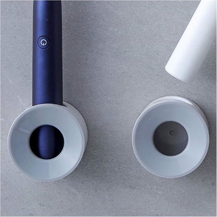 Pakke med 2 universelle elektriske tannbørsteholdere, selvklebende veggmonterte tannbørsteholdere, sparer plass i dusjen, elektrisk tannbørsteholder