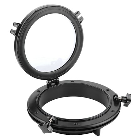 10in Marine Koøje Rund Sort Portlight Stalinite Vindue Universal til RV Båd Yacht