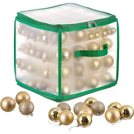 Förvaringslåda för julgranskulor (upp till 64 bollar), juldekorationer,