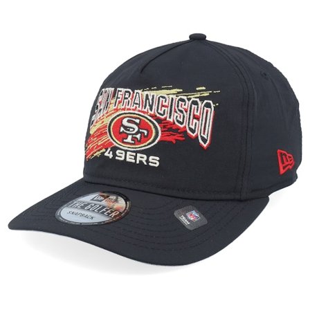 New Era - San Francisco 49ers Throwback Brush Black Strapback Snapback Black Cap - NFL @ Hatstore