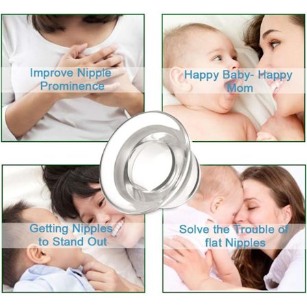 *Niplette 4-pak usynlige sugekopper for flate og inverterte brystvorter*