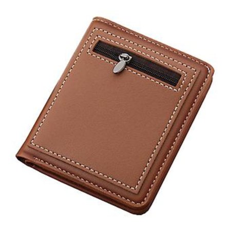 Kort PU-lær lommebok for menn med flere kortspor for forretninger (Brun)