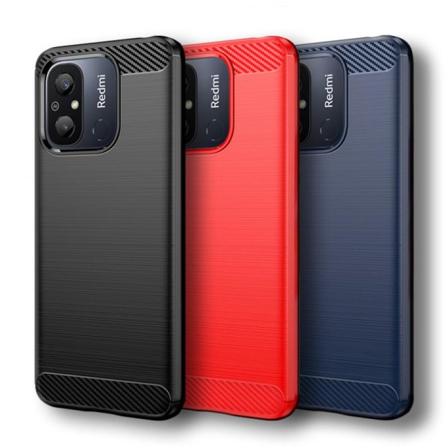 SKALO Xiaomi Redmi 12C 4G Armor Carbon Stöttåligt TPU-skal - Fle Blå