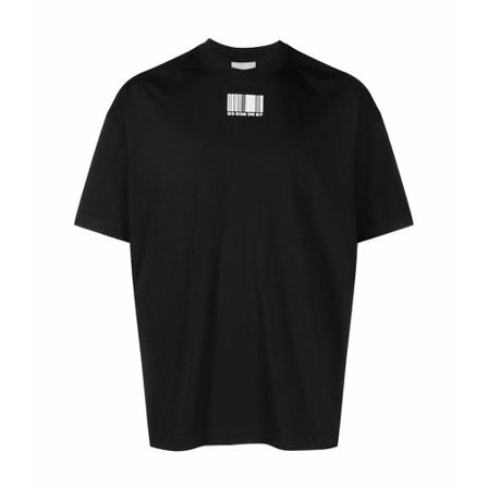Vtmnts, T-Shirts Zwart, Heren, Maat:L,Cotton,print