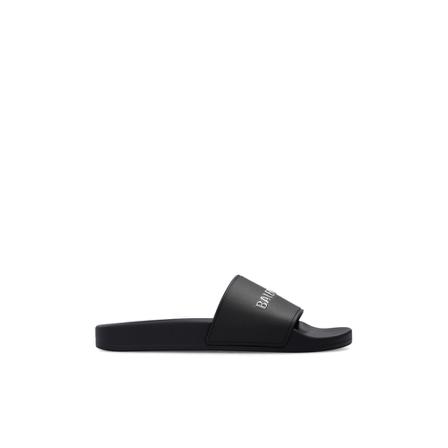Balenciaga, Pool slides with logo Zwart, Dames, Maat:36 EU