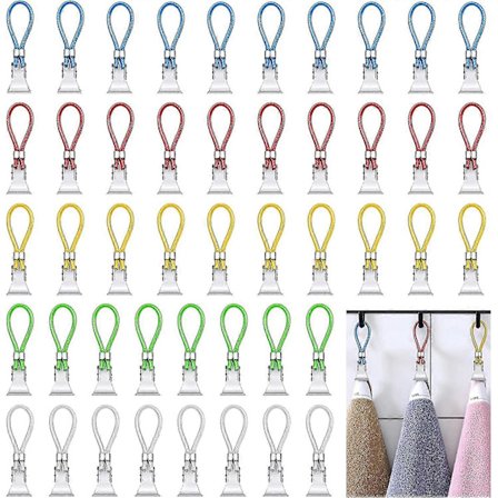 50 stk Håndkleklyper Metall Håndkleholder Klyper Oppvaskhåndkle Henger Oppvaskhåndkle Klyper Farget Håndklekrok For Oppheng (FMY)