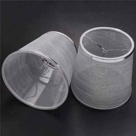 2 kpl harsoklipsilampunvarjostinta pystysuoralle seinäkynttilänlampunvarjostimelle (hopea)