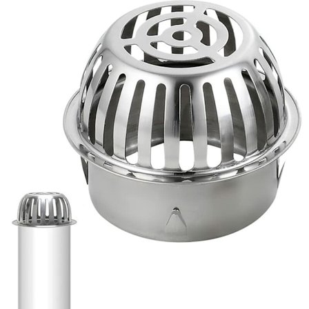 Rustfrit Stål Tagrende Si, Tagrende Beskyttelse Beskytter mod forurening af tagrør, blade, mos Hjælper med nem dræning (passer til rør 10