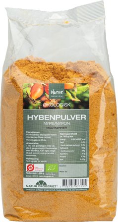 Natur Drogeriet Hybenpulver med kerner, fint Ø 1 kg, Helse & Madvarer, Gryn, Flager & Drys, Drys