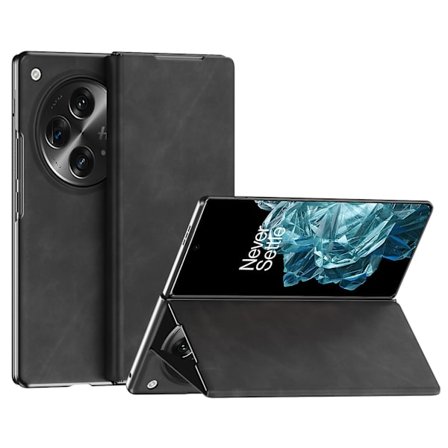 Vikbart case för Oneplus Open, Nappa Texture Stand Leather + Pc Phone Cover