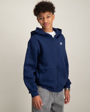 Nike K NSW CLUB FLC HD FZ LS Blau Hoodies/Kapuzenpullover Jungen - Kids Brand Store