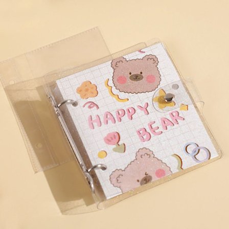 Lösbladsfotoalbum Fotosamlingsbok HAPPY BEAR-01