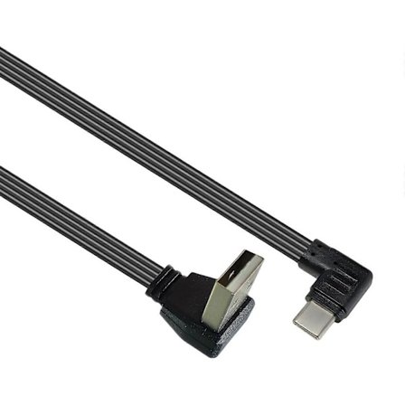 10cm-1m USB - USB C Virtajohto Latausjohto 480Mbps Tiedonsiirtokaapeli Tukee 10W Pikalatausta Tableteille Musta