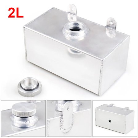 Aluminium 2L Spejlpoleret Vinduesviskervæskebeholder Intercooler Spray Tank TT101960