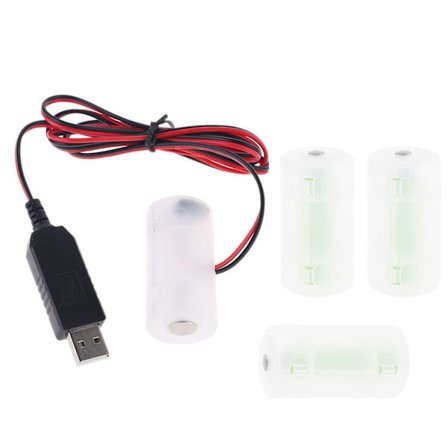 USB AM2 LR14 C Batterieliminator 3V 4,5v 6V USB-strømadapter 2m kabel