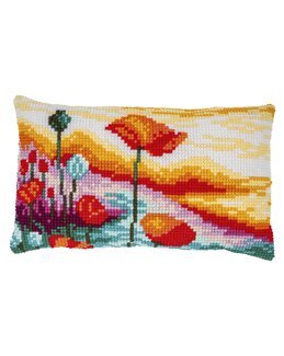 Broderikit Kudde Vallmolandskap - Vervaco