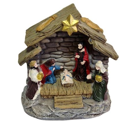 Julekrybbe Dekorasjon Manger Gruppe Hus Dekorasjon
