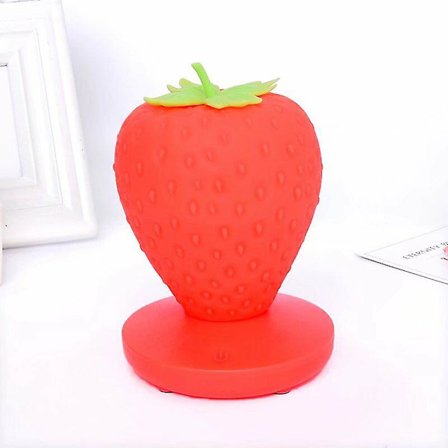 Hem Strawberry Night Light USB Uppladdningsbar sänglampa Led ögonskydd Nattlampa 145.*100