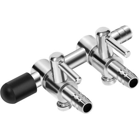 Akvarium luftpumpesplitter, akvarium luftventil, rustfritt stål for luftpumpetilbehør (veldig liten, 2-veis)