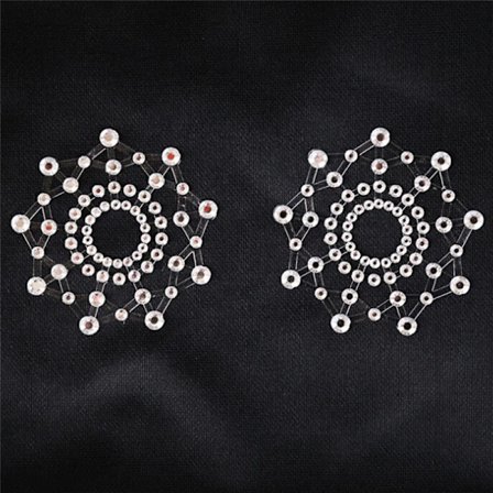 Musikfestival Krystal Boreharpiks Bryst Tatovering Klistermærker Mode Selvklæbende Akryl Sceneoptræden Brystvorte Sexede Dekorationer