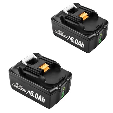 Makita 18V batteri, 6Ah kapacitet, kompatibel med LXT trådlösa borr., 2 60Ah