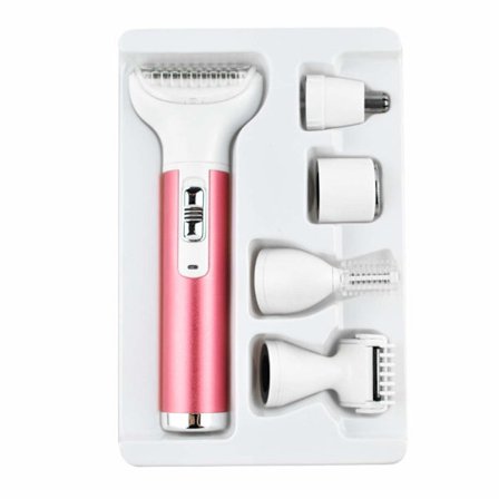 5-i-1 Bikini Hårtrimmer Sæt til Kvinder USB Hårfjerning Epilator Barbermaskine til Kvinder Hårfjerning